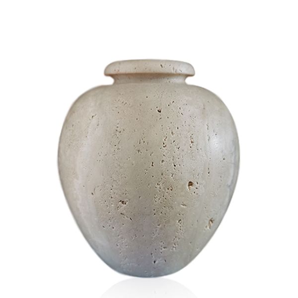 vaso-artigianato-tavola-porta-fiori-travertino-marble-flower-vase-table-handmade-h-18-cosebelleantichemoderne
