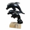 table-sculpture-dolphins-marble-black-black-marble-table-sculpture-dolphins - cosebelleantichemoderne