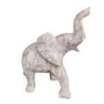 Pink Marble Elephant Table Sculpture