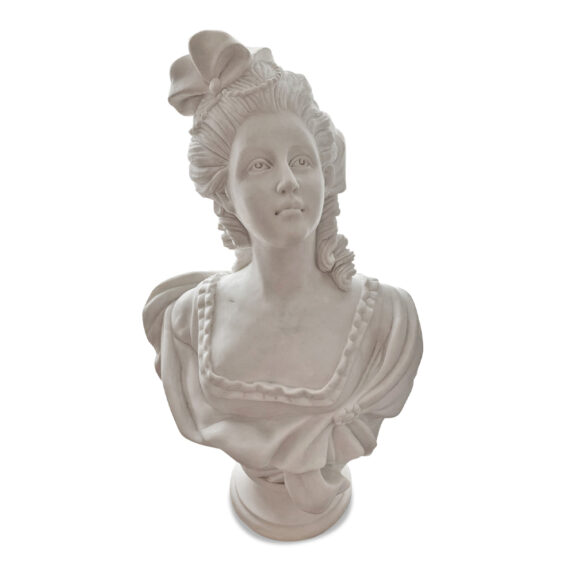 Busto Classico Dama Francese in Marmo Carrara