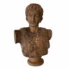 Busto Imperatore Romano Tiberio Giulio Cesare Augusto in Marmo Anticato