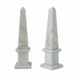 coppia obelisco marmo bianco carrara