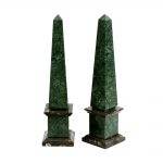 Green Alps and brown fossil marble Obelisk