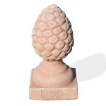 Pigna decorativa in terracotta h.22cm