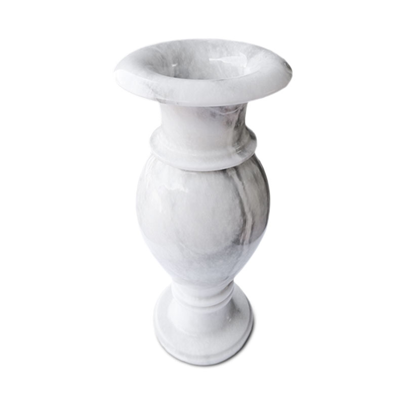 Vaso in Marmo Bianco H 58cm