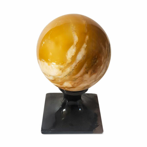 sfera-in-marmo-giallo-siena-scultura-da-collezione-cosebelleantichemoderne