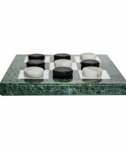 Tris in marmo bianco e verde Alpi Giochi da tavolo