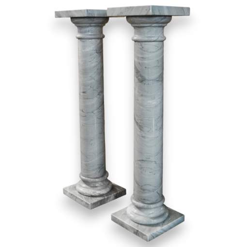 coppia-di-colonne-in-marmo-bardiglio-cosebelleantichemoderne