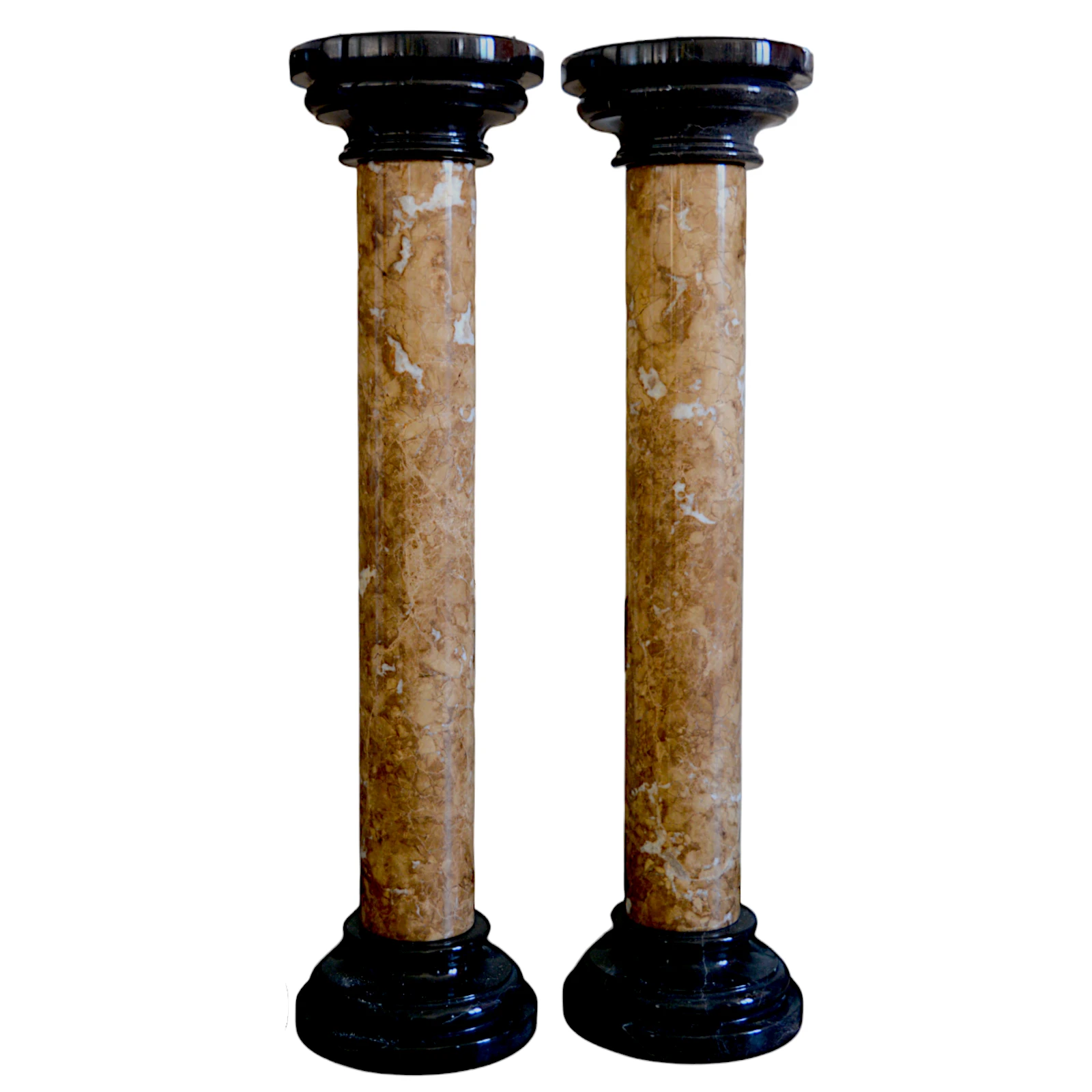 coppia-colonne-marmo-emperador-marquinia-cosebelleantichemoderne