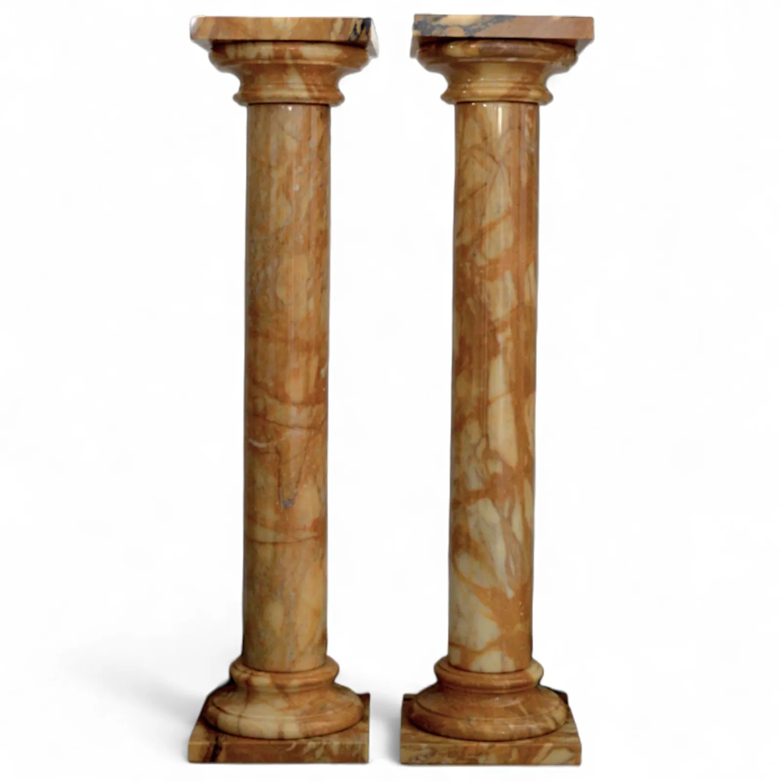 coppia-colonne-marmo-giallo-siena-cosebelleantichemoderne