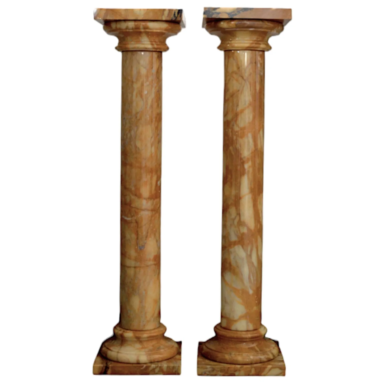 coppia-colonne-marmo-giallo-siena-cosebelleantichemoderne