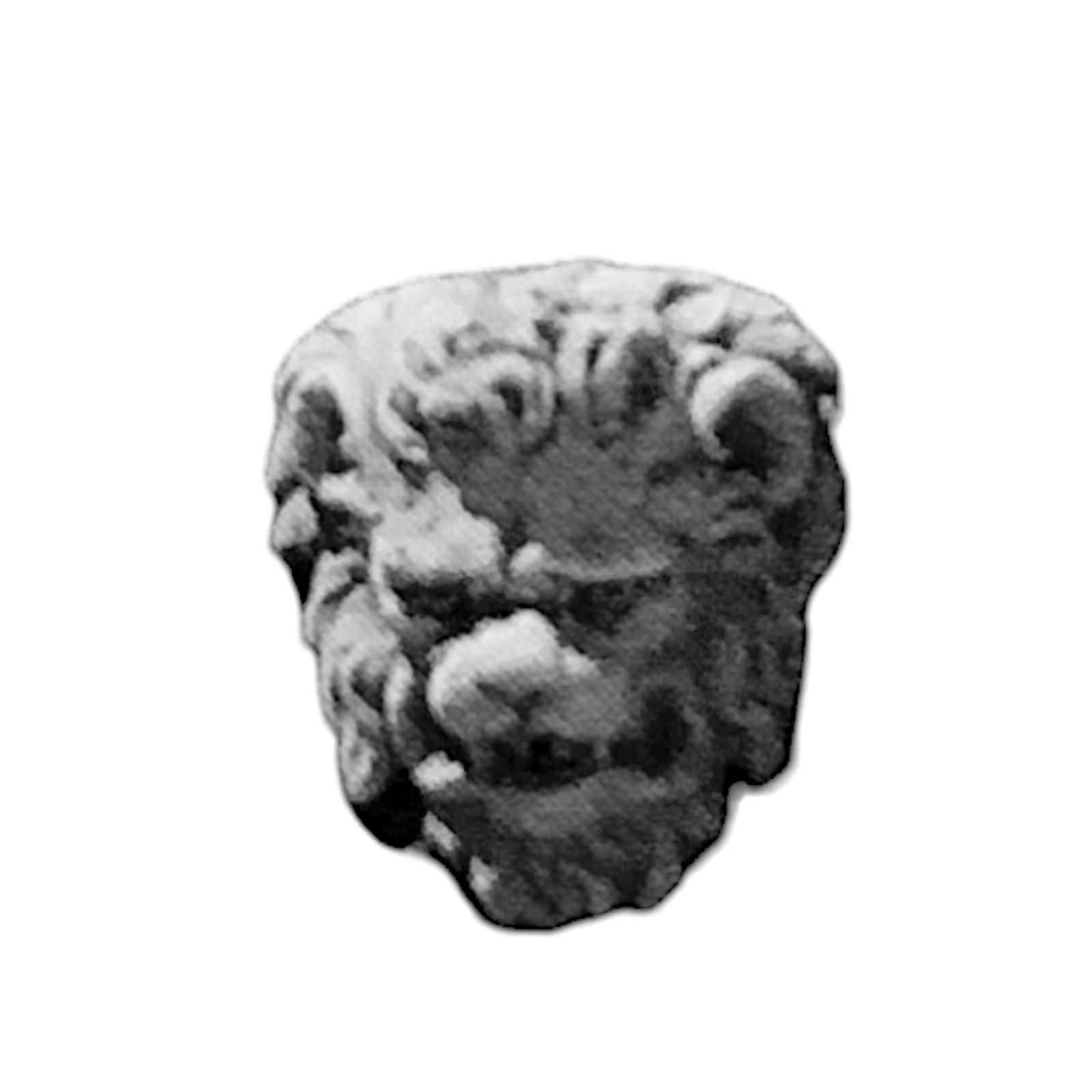 testa-leone-decorazione-parete-terracotta-grigio-lava-cosebelleantichemoderne