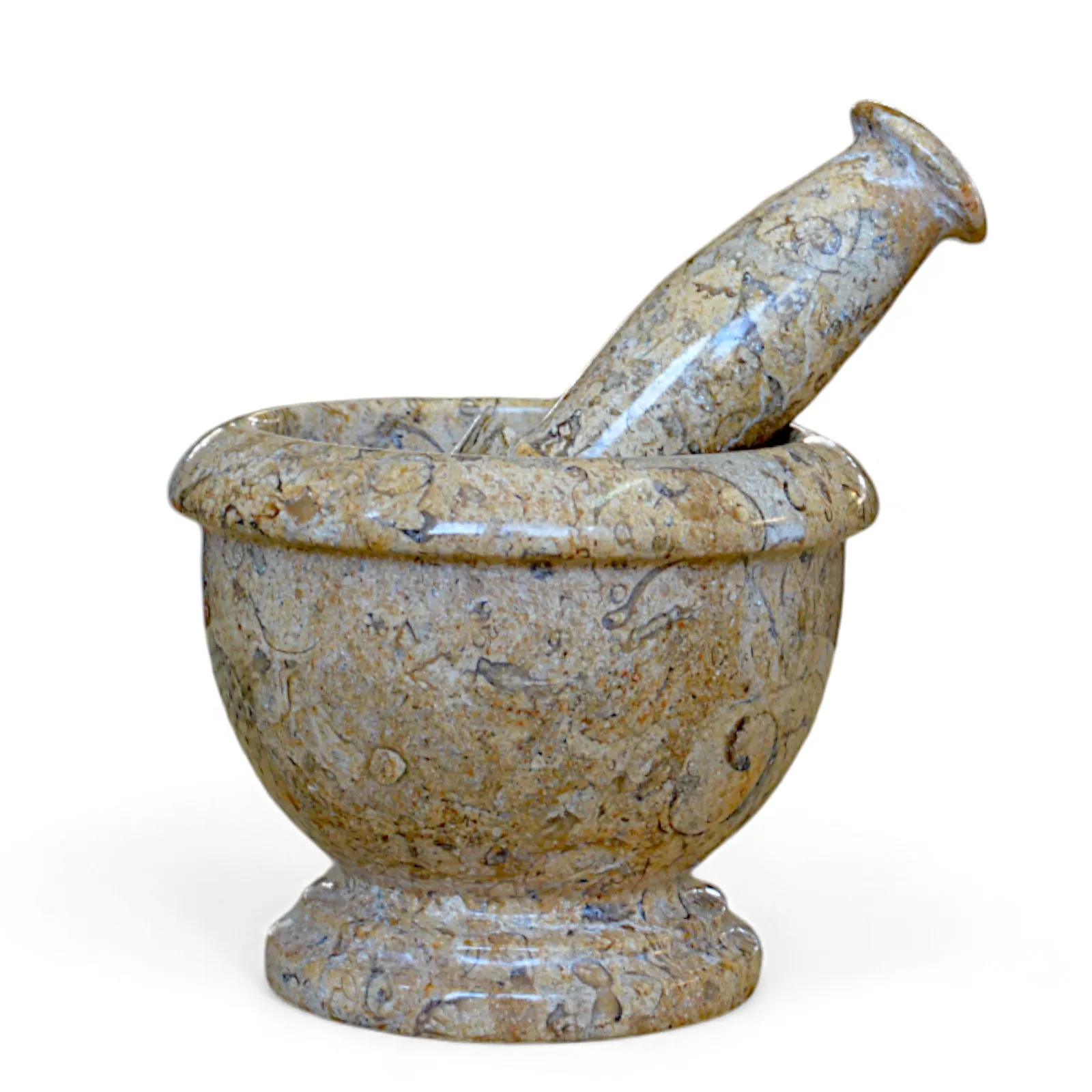 mortaio-marmo-marrone-fossile-pestello-marmo-cosebelleantichemoderne-