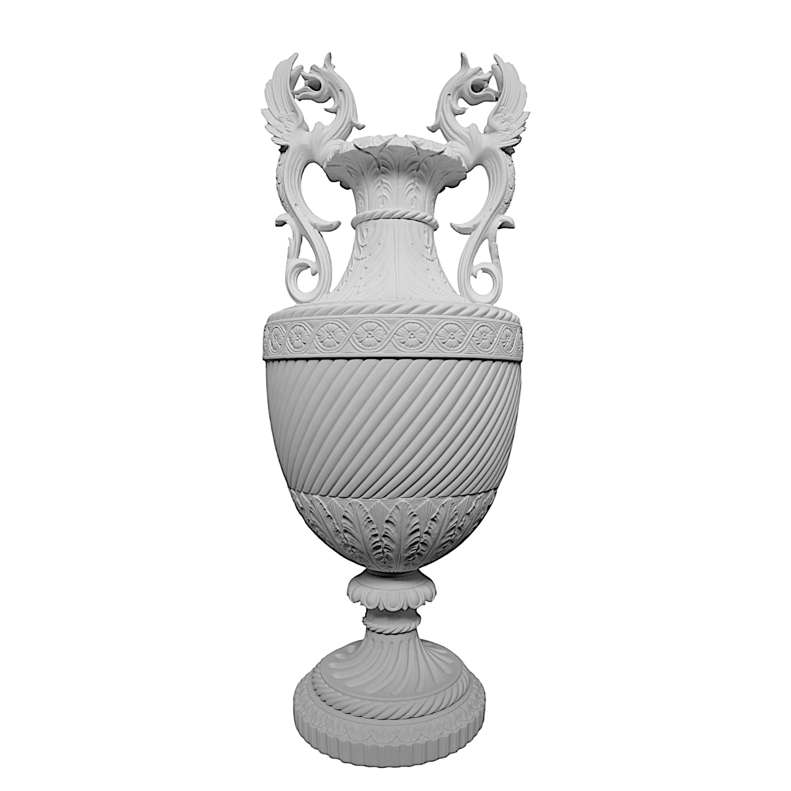 vaso-marmo-bianco-draghi-cosebelleantichemoderne