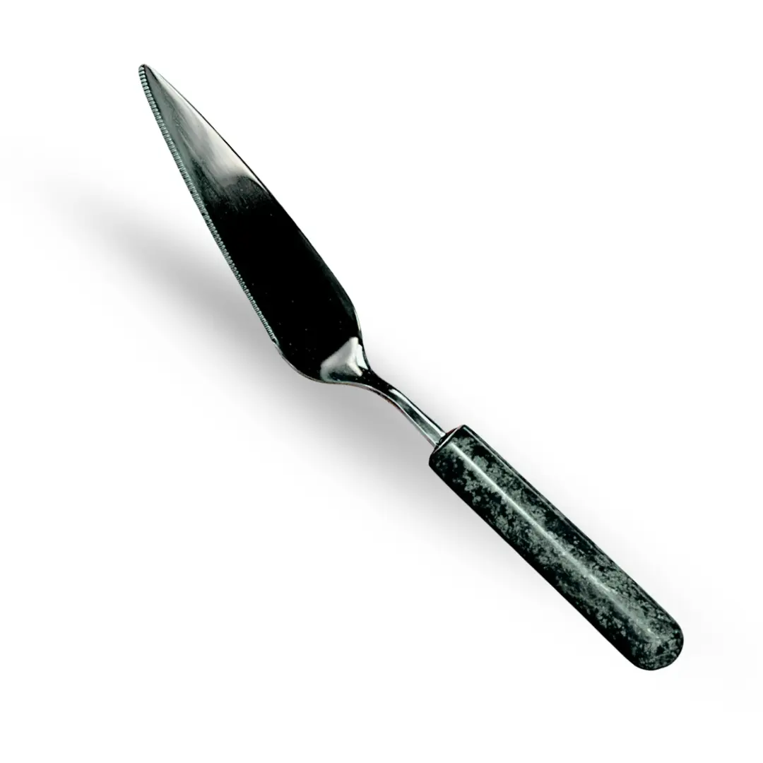 Pratica paletta da dolce in marmo verde