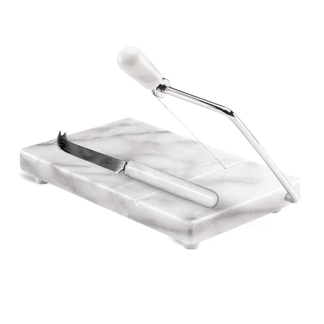 idea regalo set charme del Formaggio in Marmo Bianco