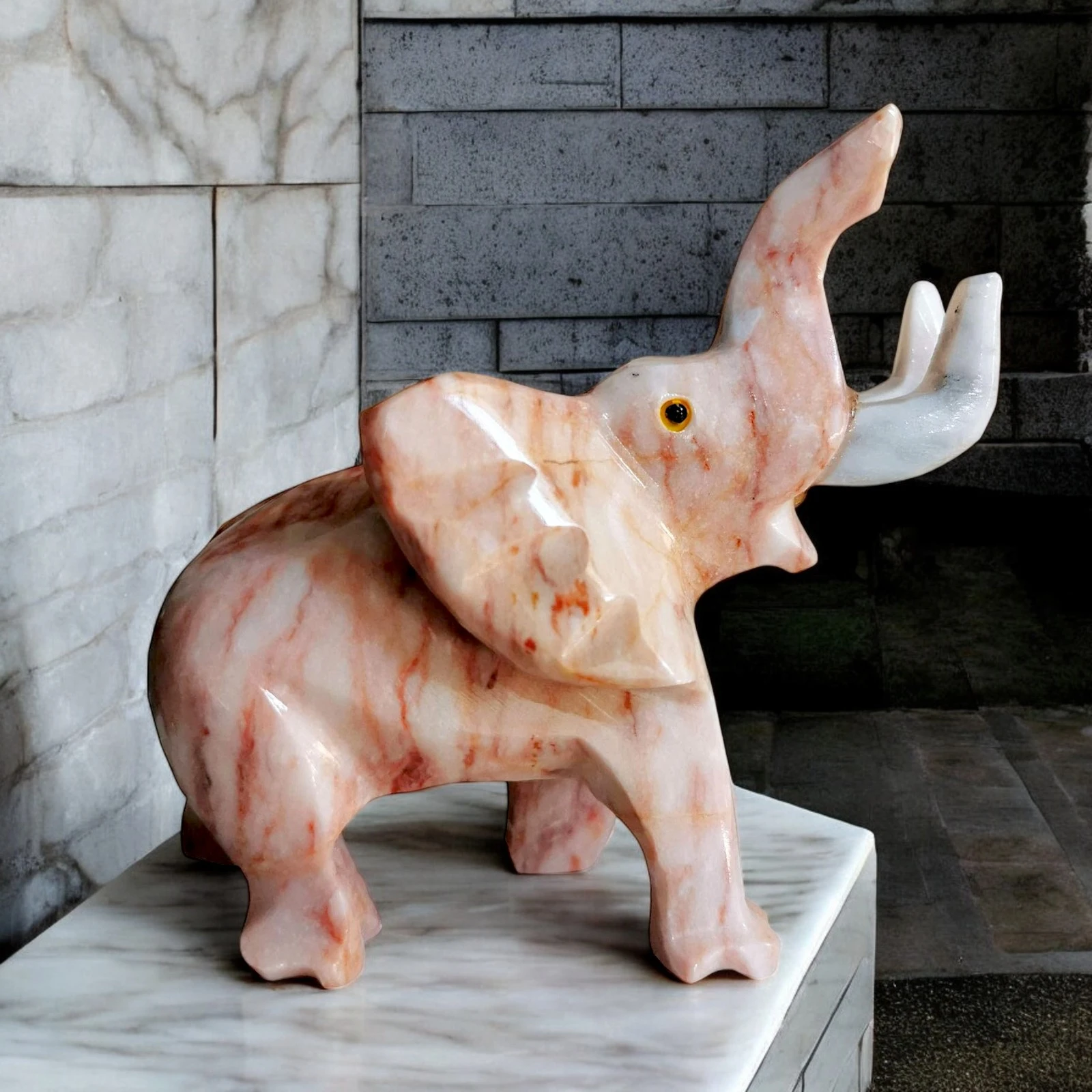 elefante-marmo-rosa-scultura-cosebelleantichemoderne