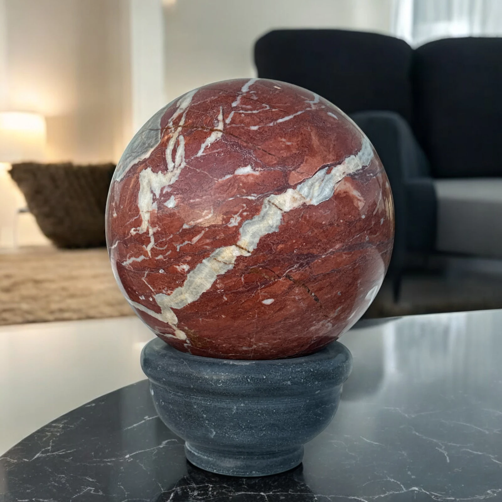 sfera-marmo-rosso-poggiasfera-ciotola-cosebelleantichemoderne