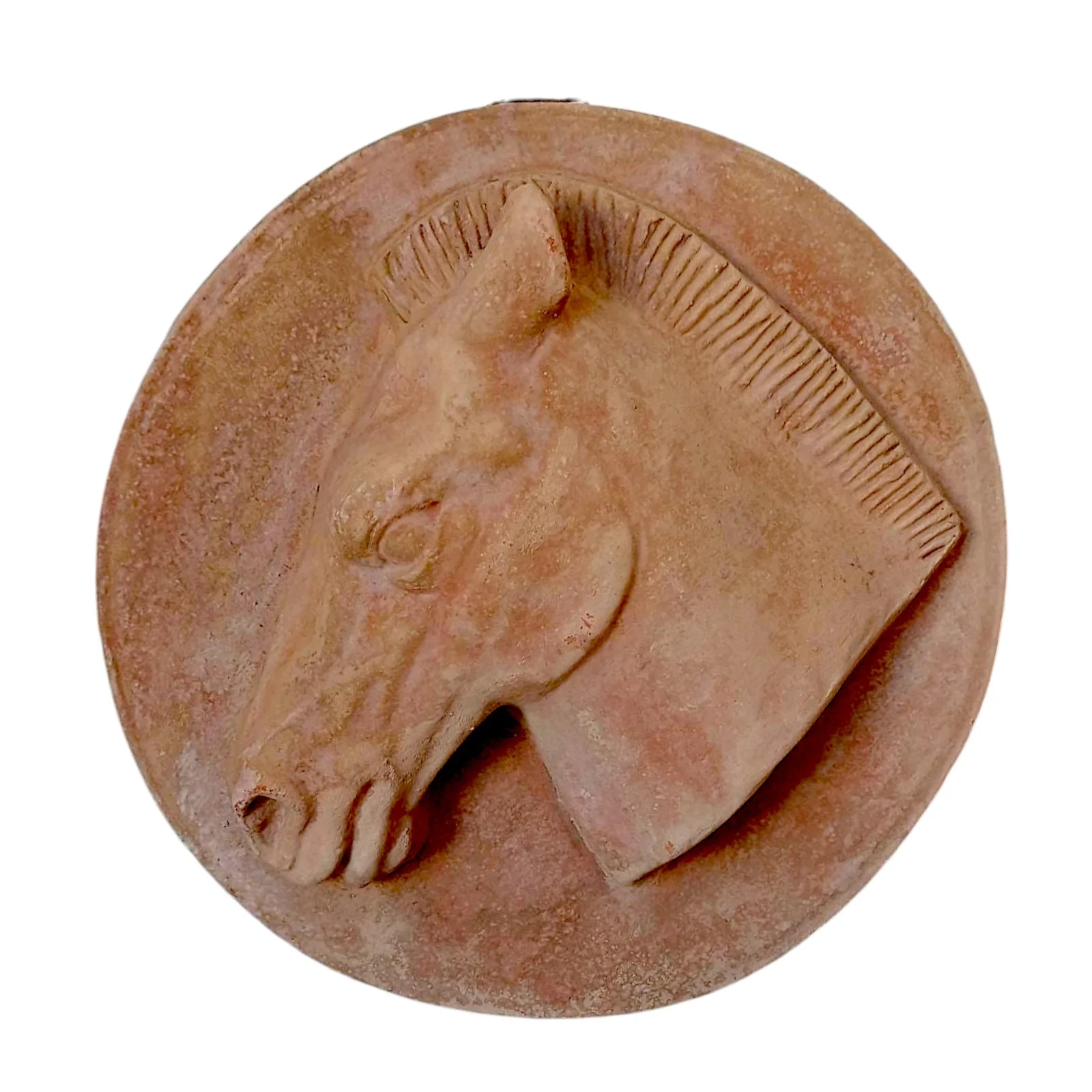piatto-cavallo-terracotta-44cm-cosebelleantichemoderne