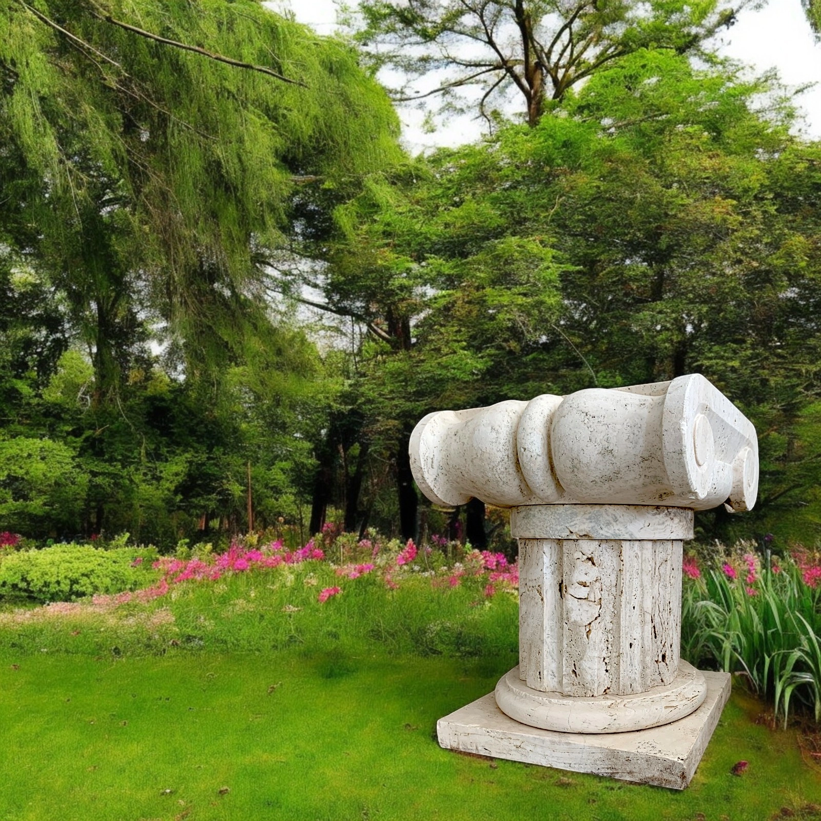 capitello-travertino-base-quadrata-cosebelleantichemoderne