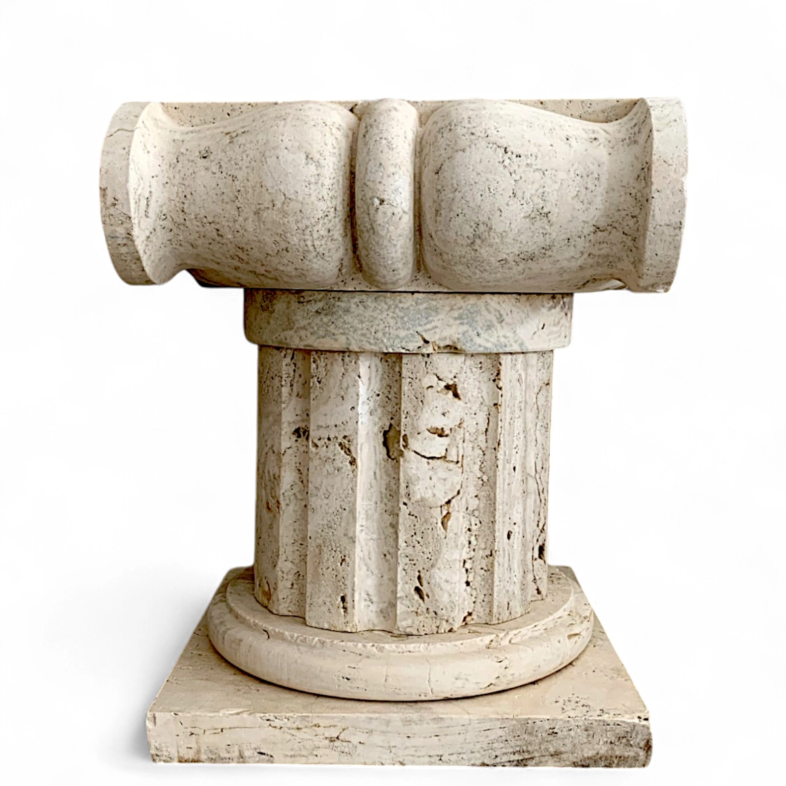 capitello-travertino-base-quadrata-cosebelleantichemoderne