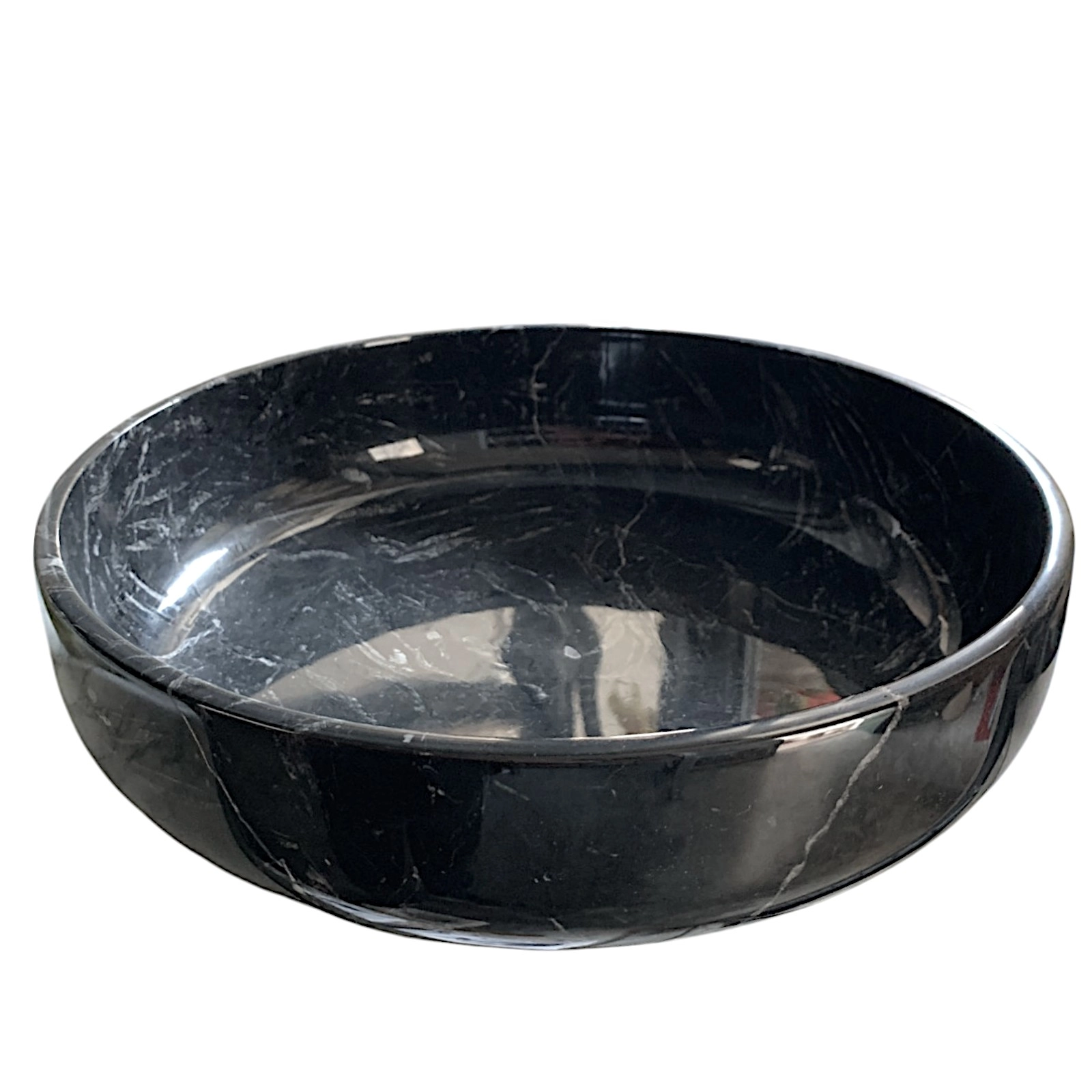 Ciotola in Marmo Nero Marquina Effetto Lucido Ø 30cm