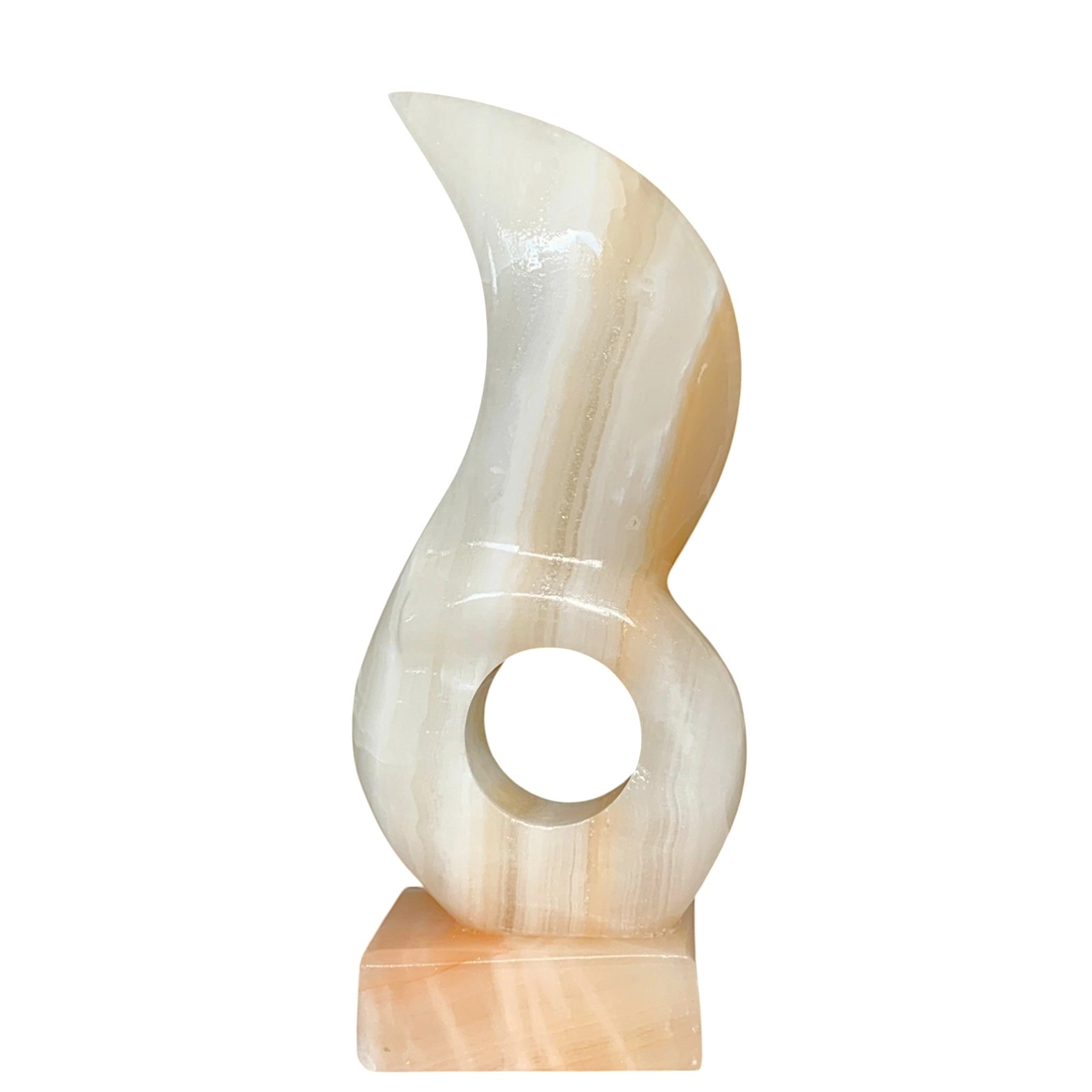 sole-luna-scultura-onice-chiaro-cosebelleantichemoderne