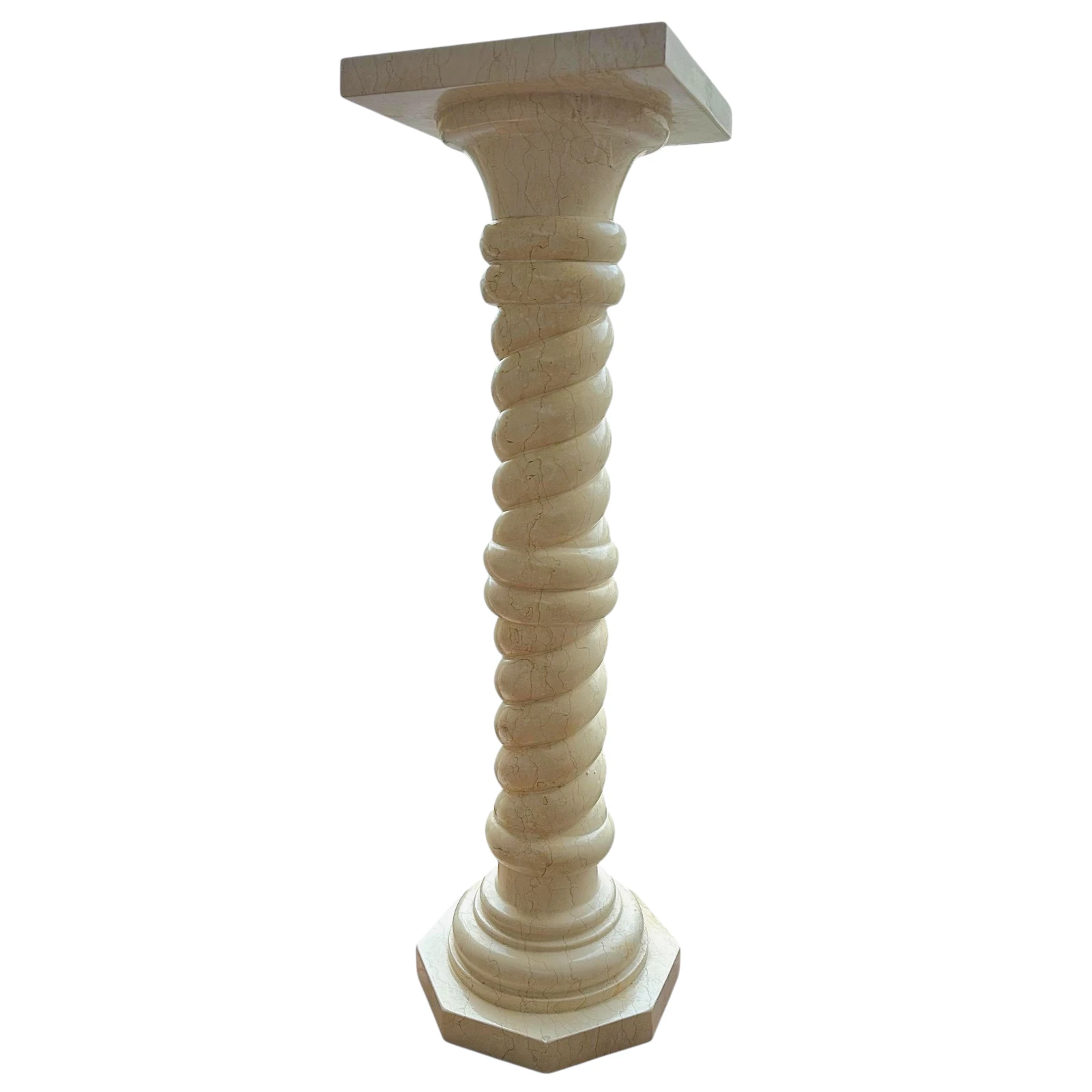 colonna-fusto-ritorto-marmo-giallo-scultura-cosebelleantichemoderne