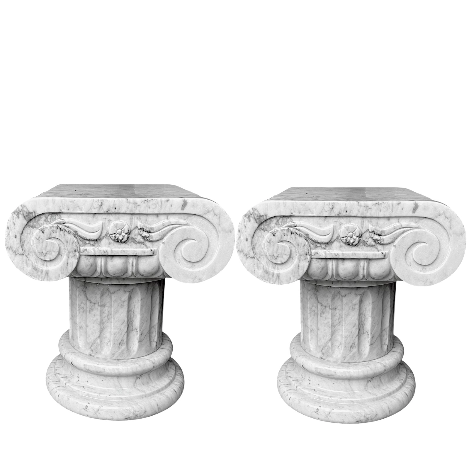coppia-capitelli-marmo-bianco-carrara-cosebelleantichemoderne