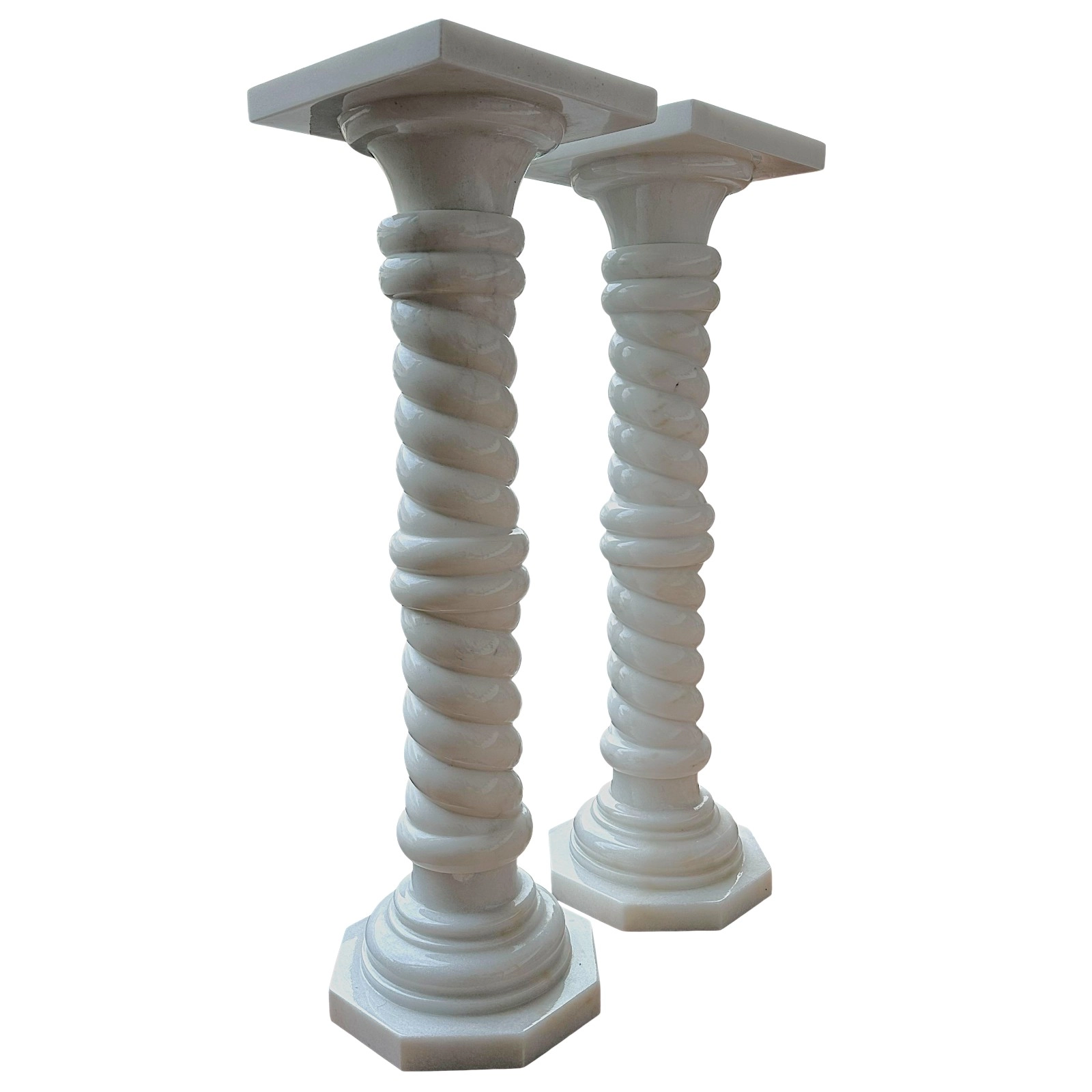 coppia-colonne-fusto-ritorto-bianco-carrara-cosebelleantichemoderne