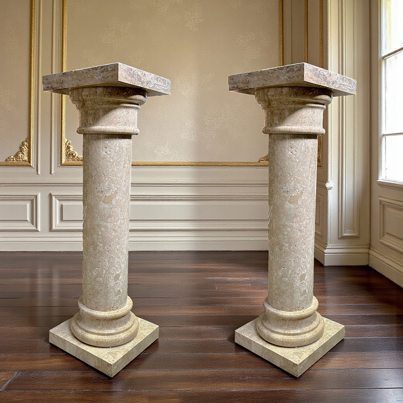 coppia-colonne-travertino-scultura-cosebelleantichemoderne