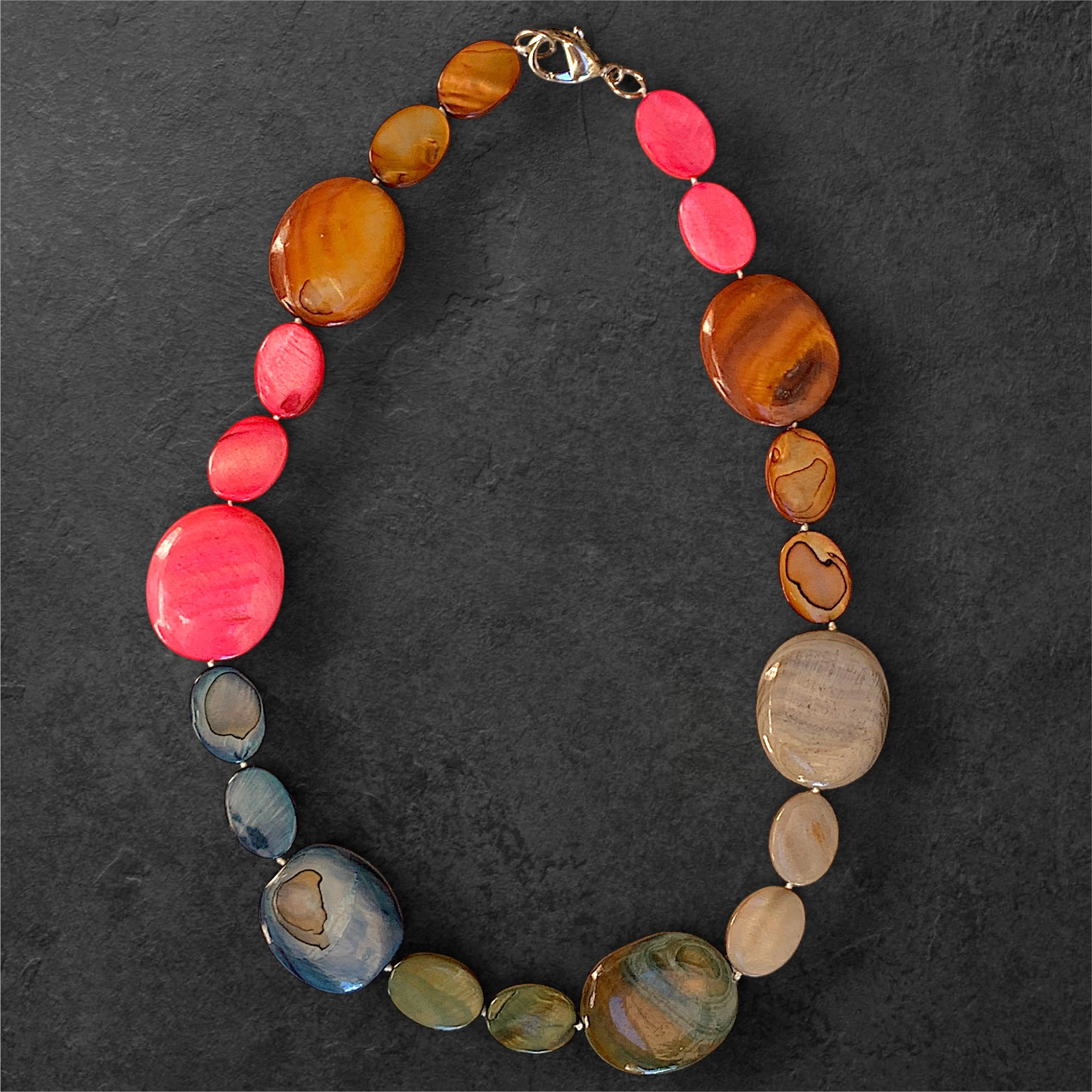 collana-artigianale-conchiglia-abalone-pietra-naturale-22cm-cosebelleantichemoderne-