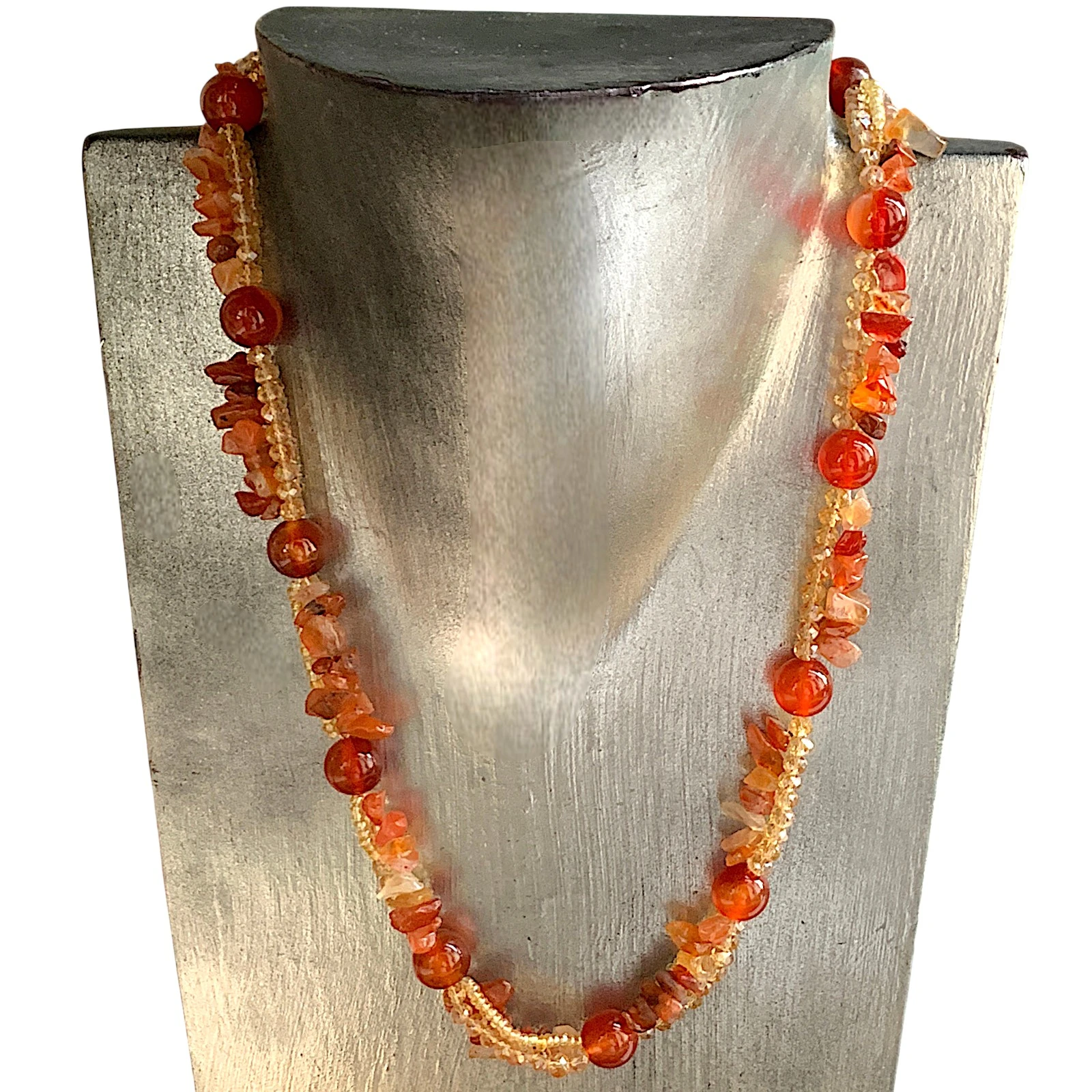 collana-artigianale-perle-agata-marrone-pietra-naturale-23cm-cosebelleantichemoderne