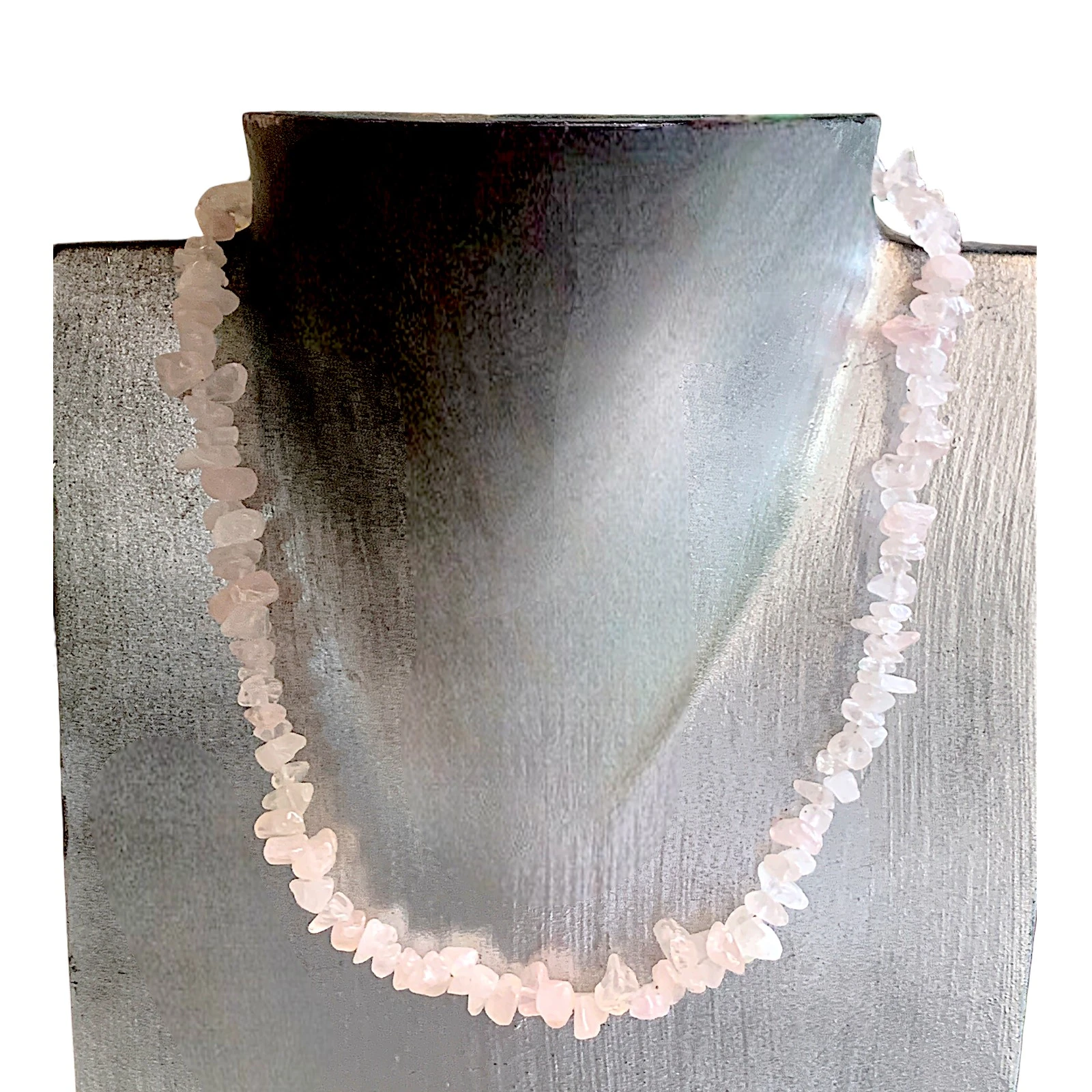 Collana Artigianale in Delicato Quarzo Rosa D 20cm