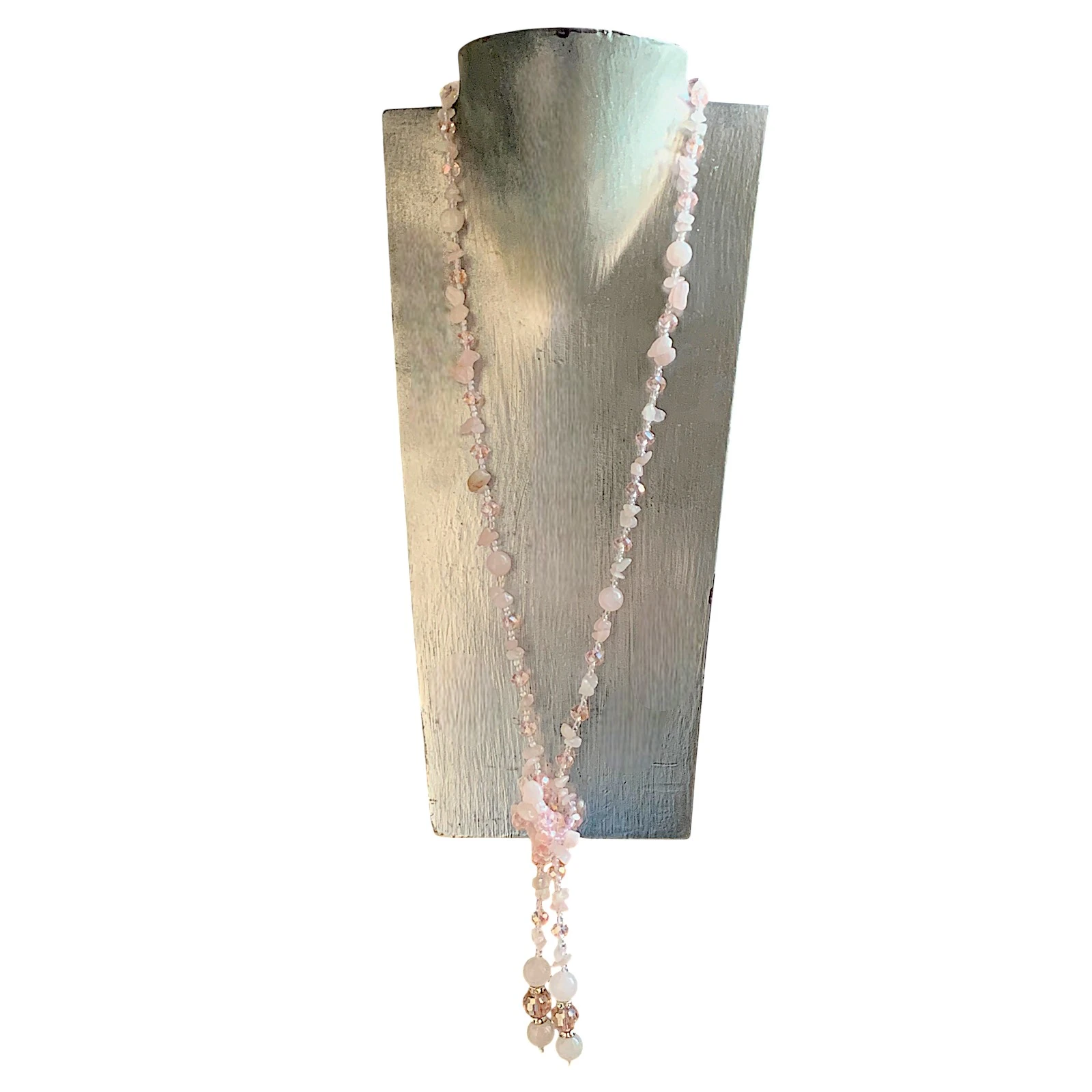 collana-artigianale-quarzo-rosa-lunga-pietra-naturale-47cm-cosebelleantichemoderne-