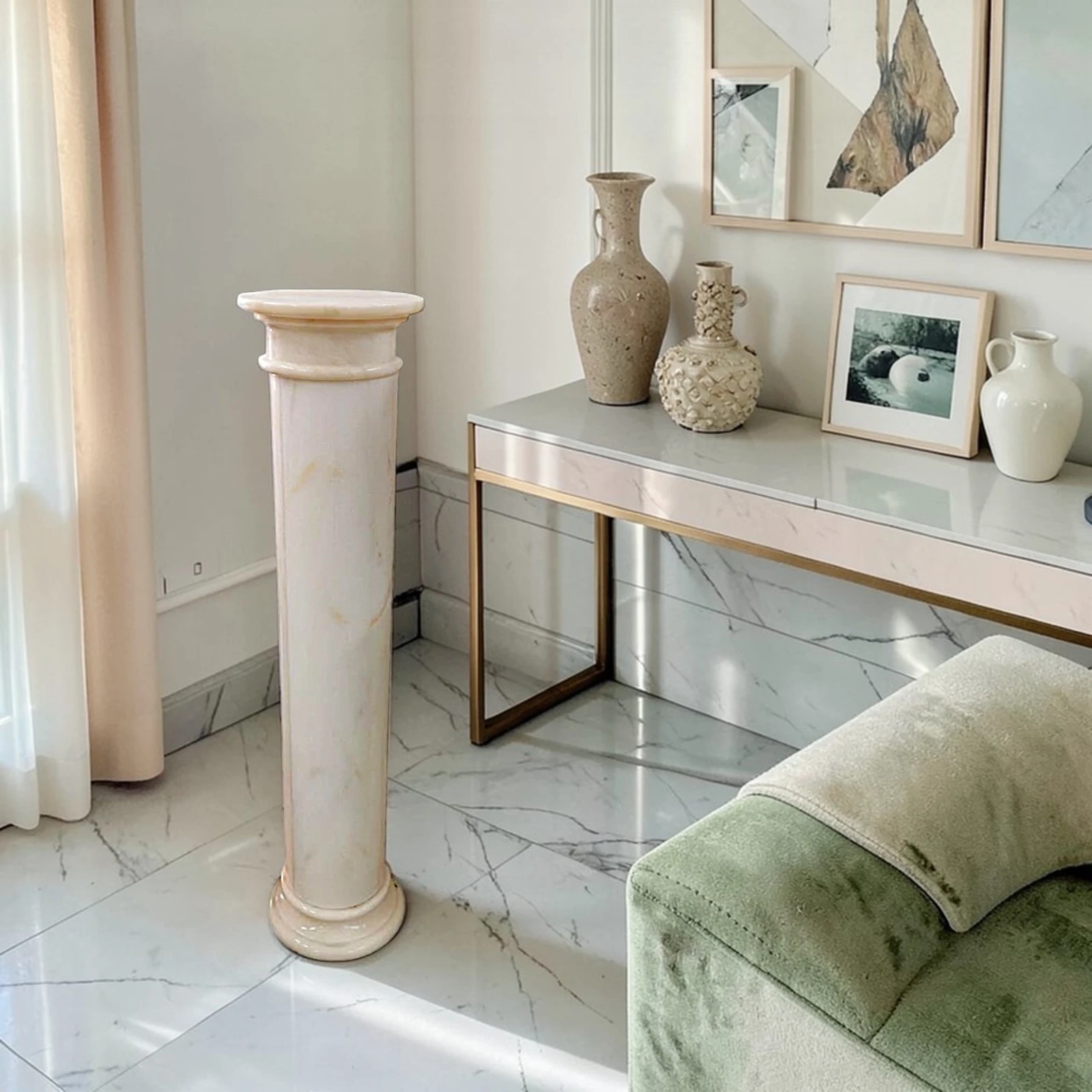 colonna-marmo-rosa-portogallo-tondo-20-104-cosebelleantichemoderne-