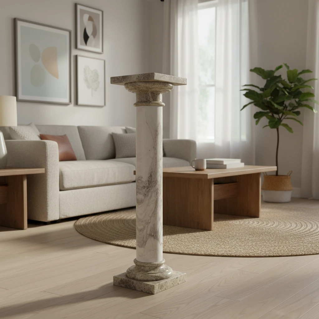 colonna-breccia-capraia-decorativa-salone-marmo-cosebelleantichemoderne