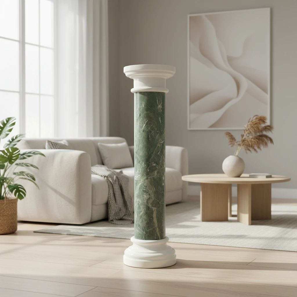 colonna-carrara-verde-giada-decorativa-marmo-cosebelleantichemoderne