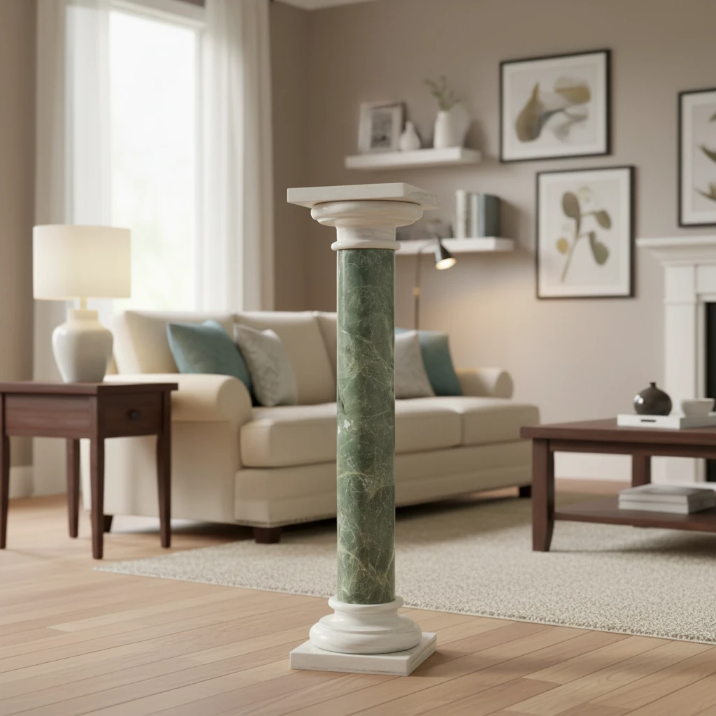 colonna-carrara-verde-giada-decorativa-marmo-cosebelleantichemoderne