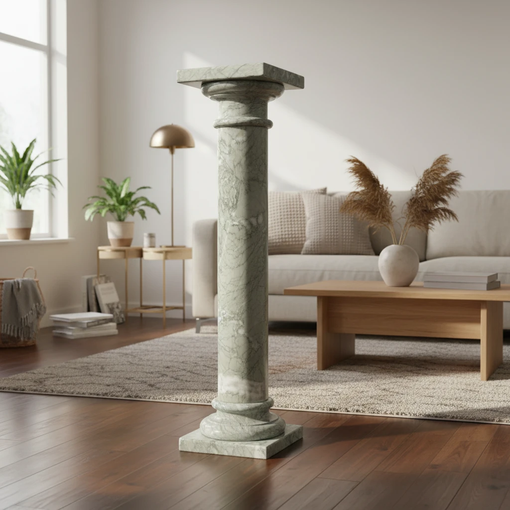 colonna-cipollino-decorativa-salone-marmo-cosebelleantichemoderne