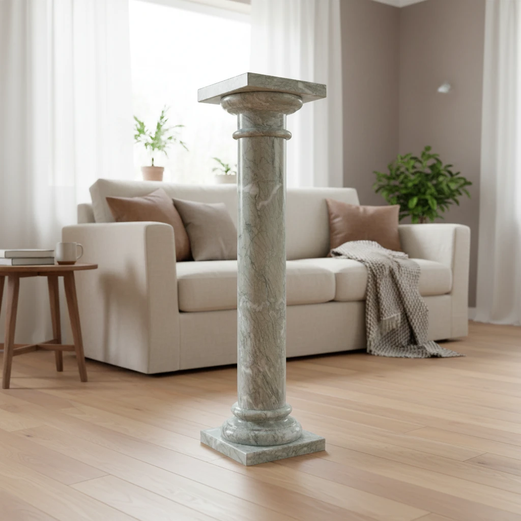 colonna-cipollino-decorativa-salone-marmo-cosebelleantichemoderne