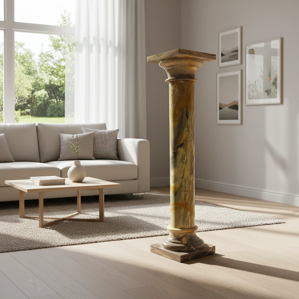 colonna-giallo-siena-decorativa-marmo-cosebelleantichemoderne