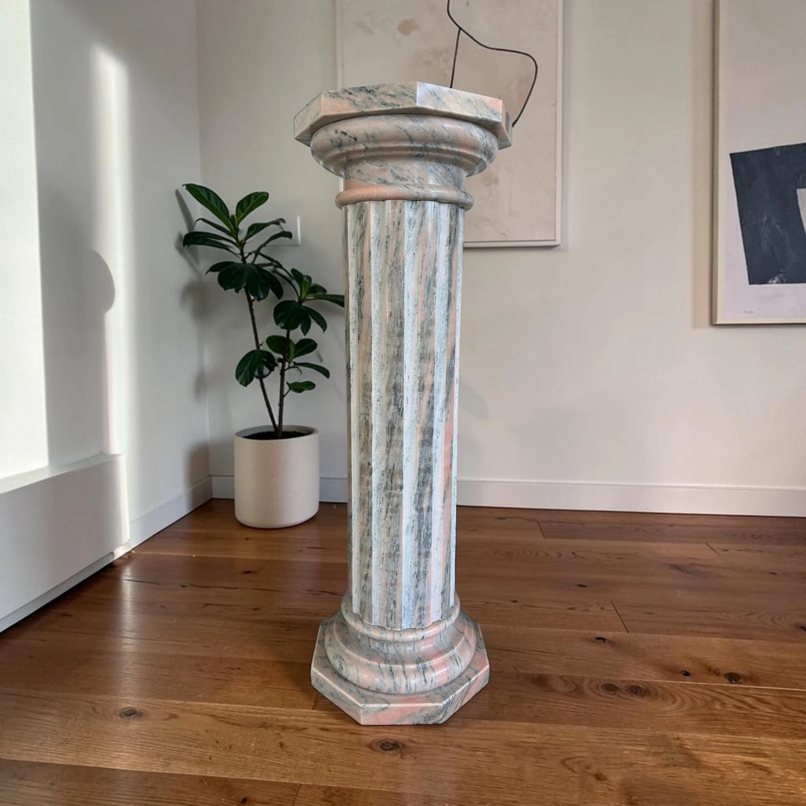 colonna-rosa-portogallo-decorativa-salone-marmo-cosebelleantichemoderne