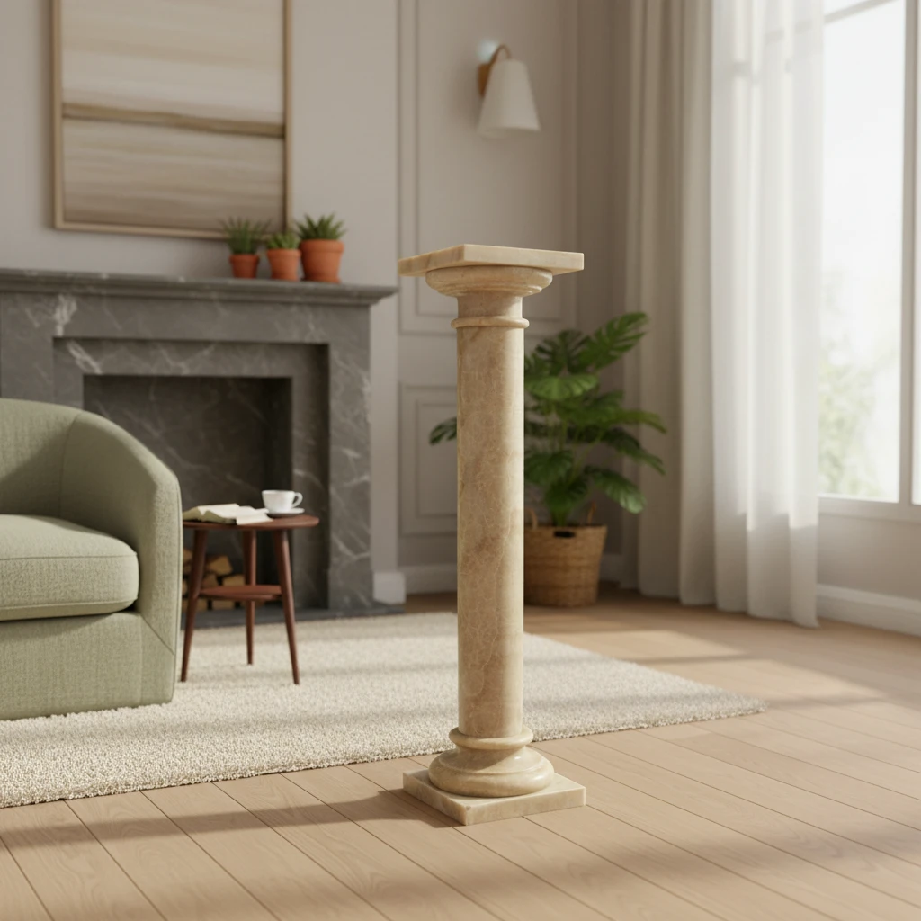 colonna-onice-giallo-decorativa-marmo-cosebelleantichemoderne