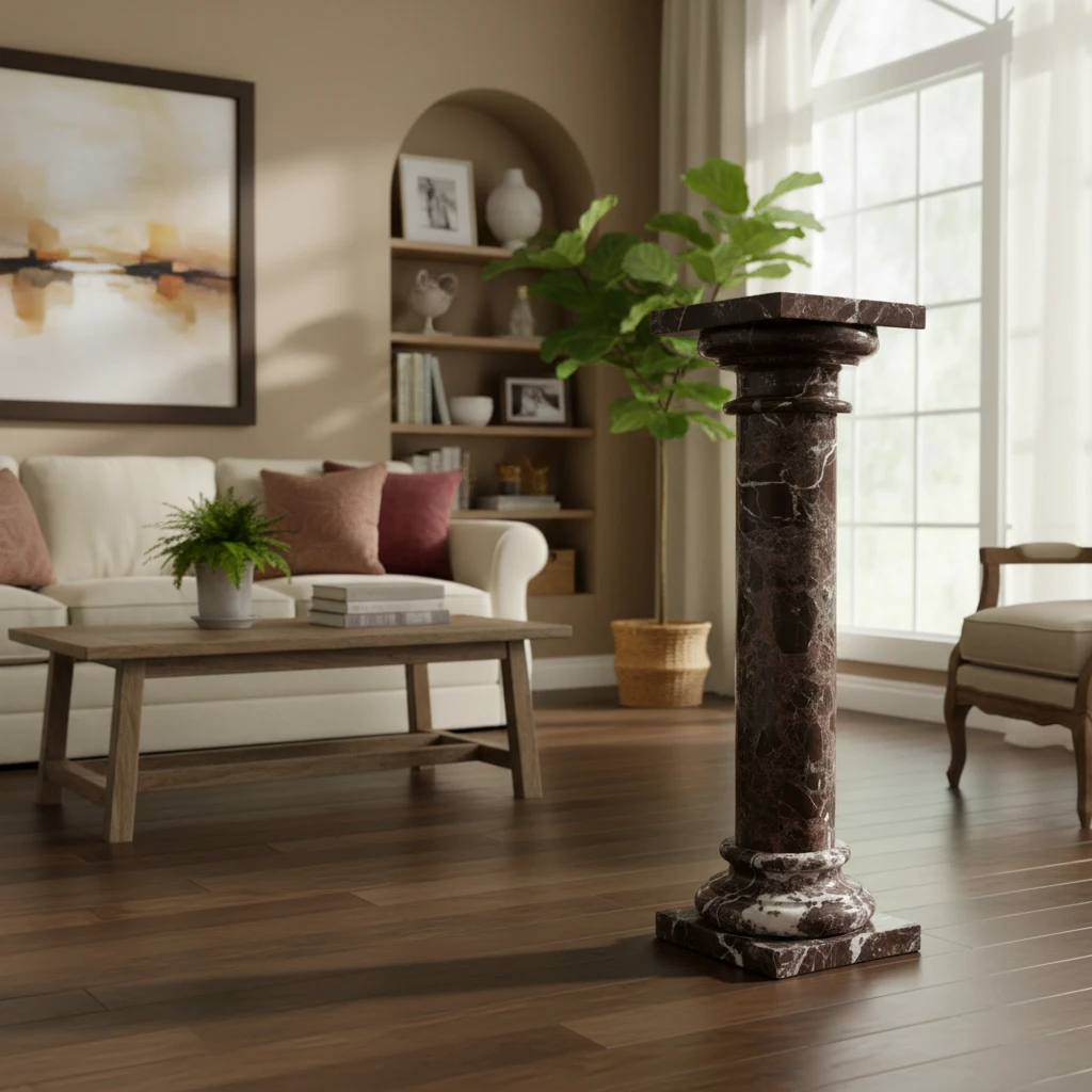 colonna-rosso-levanto-decorativa-marmo-cosebelleantichemoderne