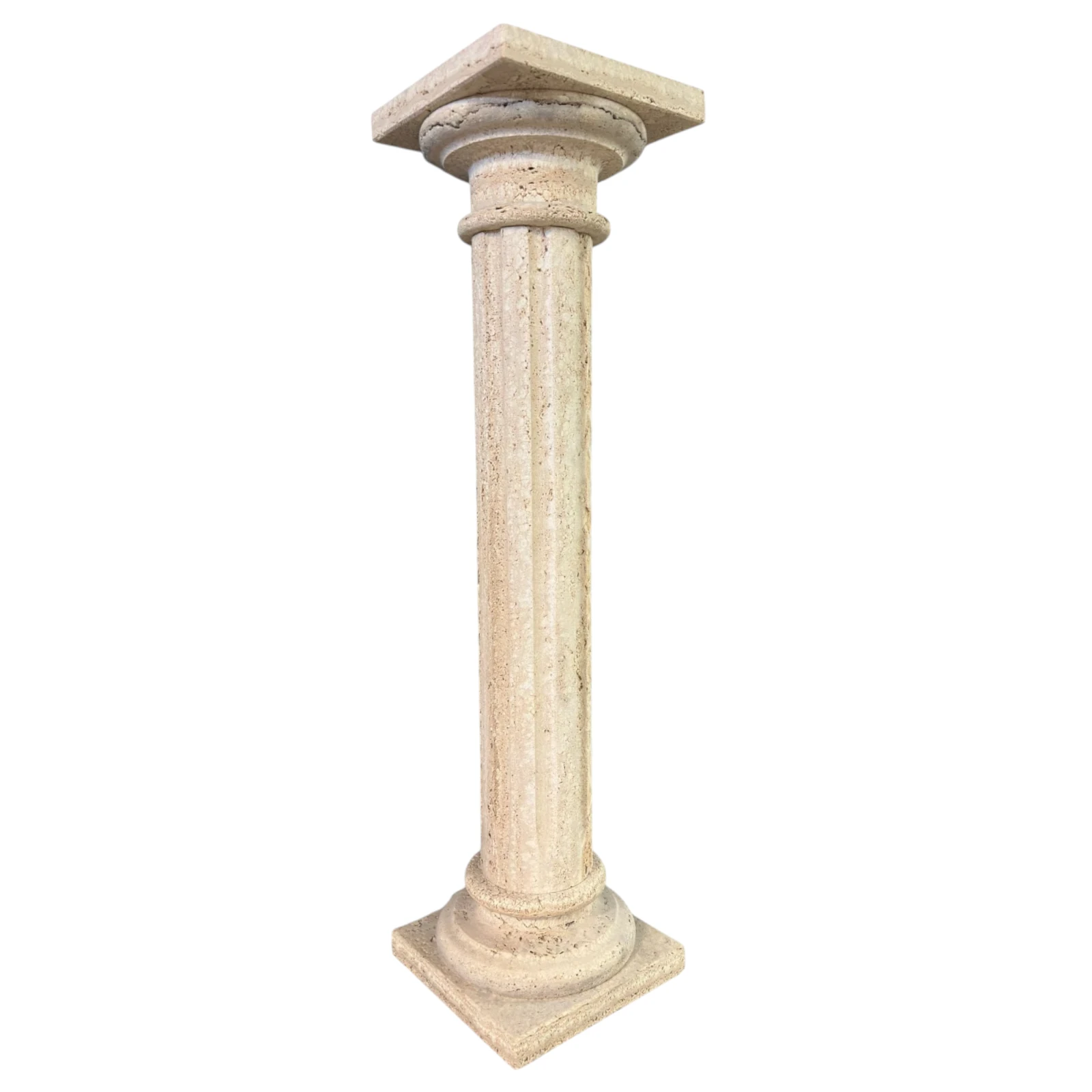 colonna-travertino-decorativa-salone-marmo-cosebelleantichemoderne