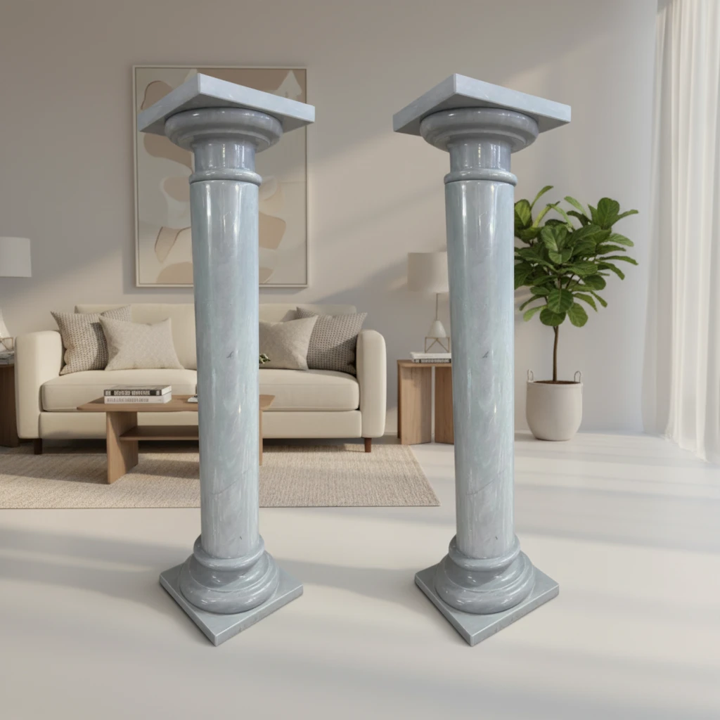 coppia-colonna-bardiglio-decorativa-salone-marmo-cosebelleantichemoderne