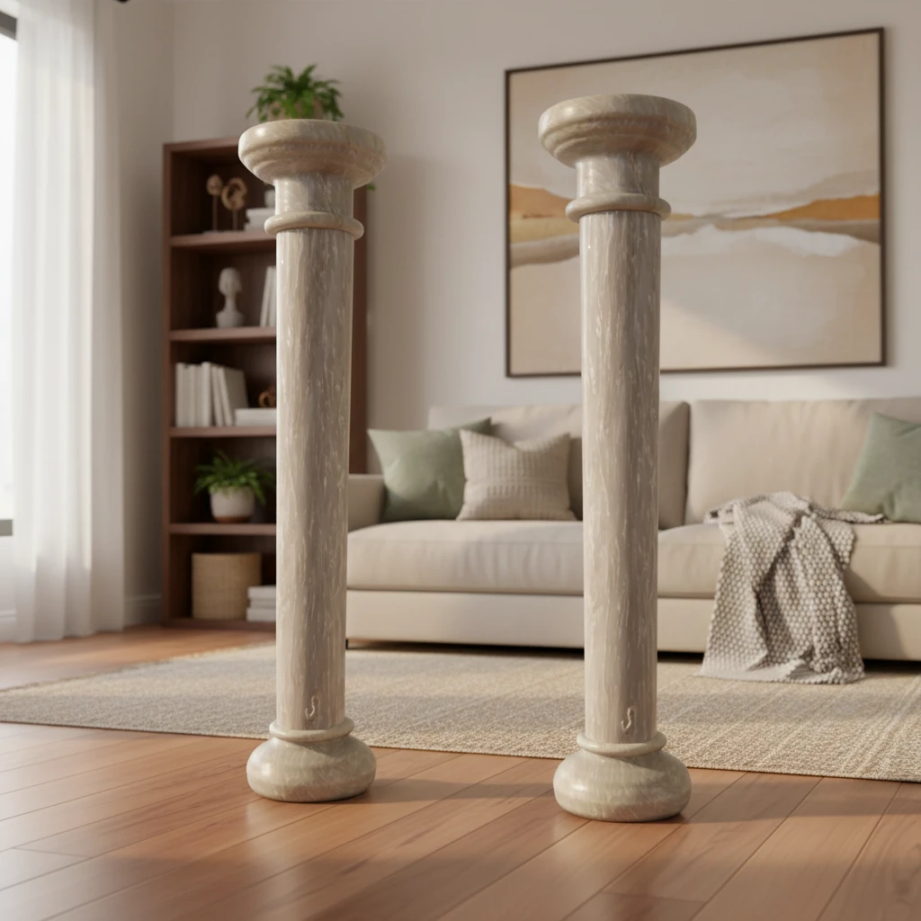 coppia-colonna-cristallino-decorativa-salone-marmo-cosebelleantichemoderne