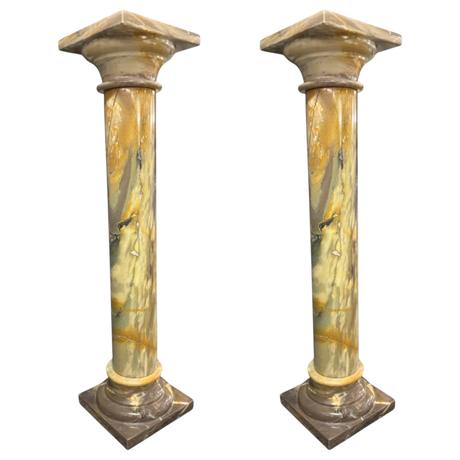 coppia-colonna-giallo-siena-decorativa-salone-marmo-cosebelleantichemoderne