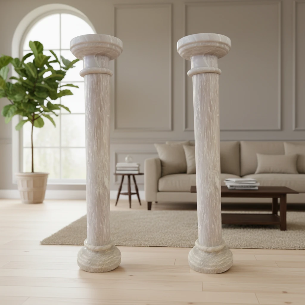 coppia-colonna-onice-decorativa-salone-marmo-cosebelleantichemoderne